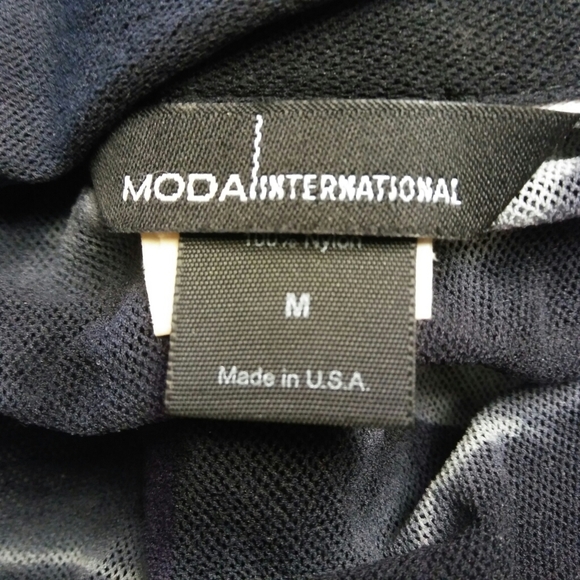 Semi-sheer Blouse Long Sleeves Abstract Print,M - Picture 4 of 4